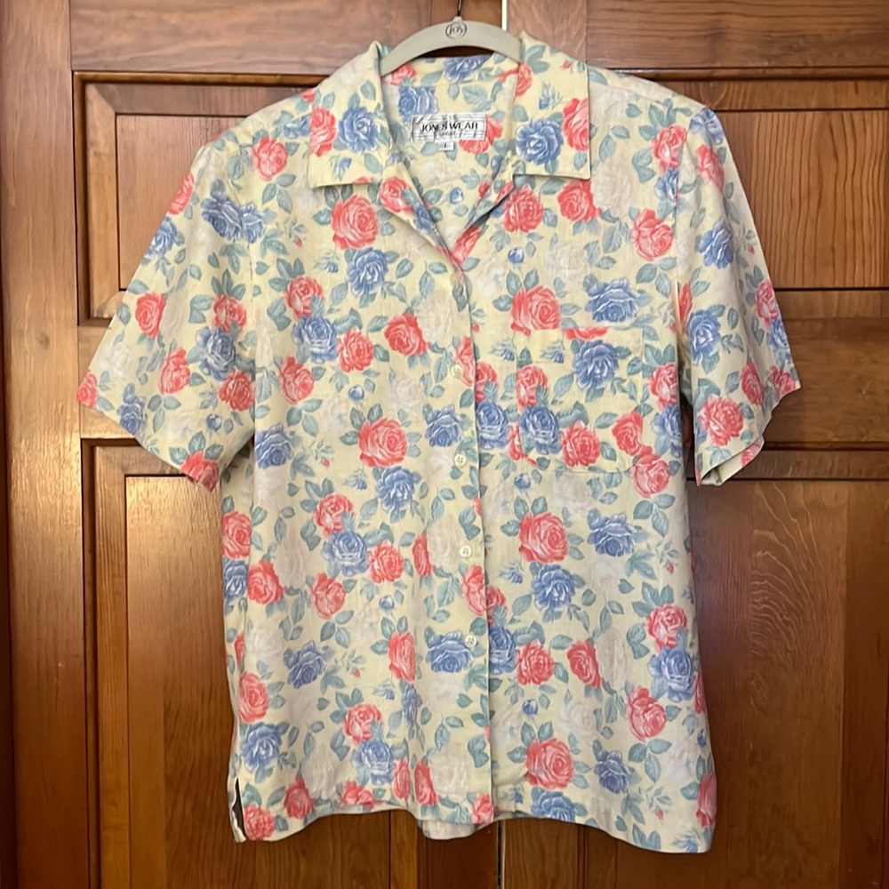 Jones Wear women’s ss cotton/linen blouse
